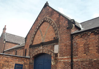 Selby Drill Hall - Detail above original main entrance